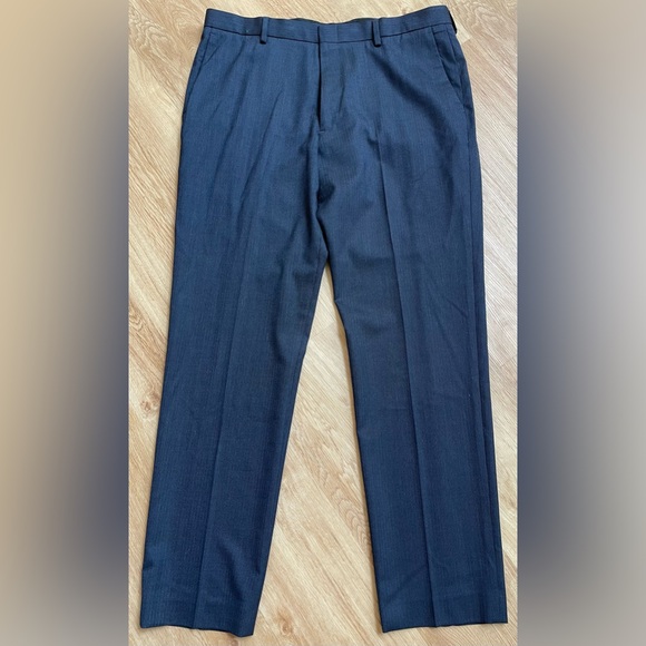 J. Crew men’s dress pants blue black Ludlow classic fit wool blend 36 x 32 - Picture 1 of 9